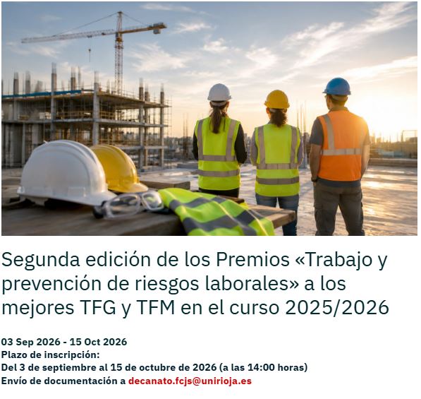 II Edición de Premios TFG y TFM "Trabajo y Prevención de Riesgos Laborales"